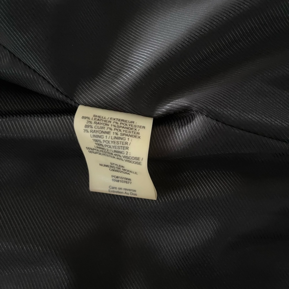 Alice + Olivia Black Leather Blazer - Size S - Picture 10 of 10
